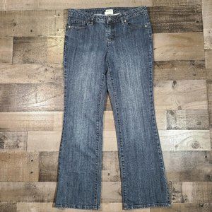 Liz Claiborne Bootcut Jeans Womens 6P Petites Mid-Rise Stretch Rinse Blue Denim